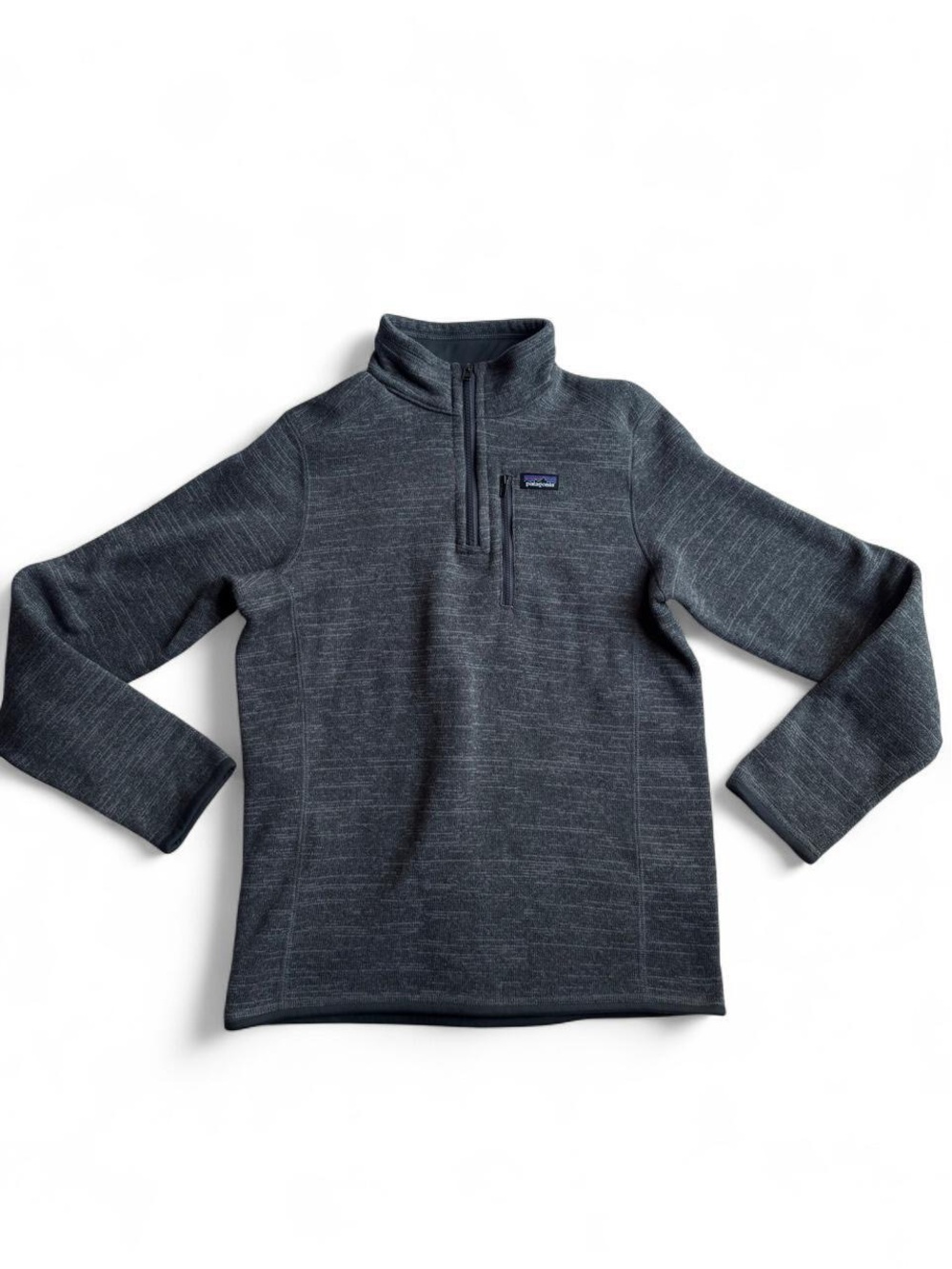 Patagonia Boy’s Dark Gray Quarter-Zip Sweater